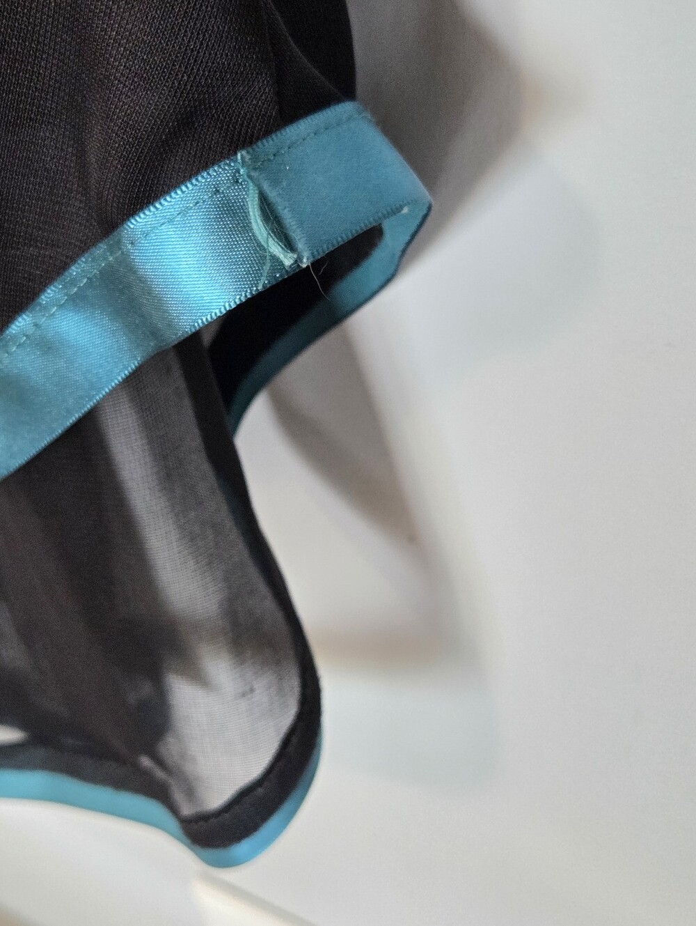 Vintage Mariposa Black Mesh Teal Midi Dress Floral Embroidery Y2K Sz M Fits S - Picture 7 of 14